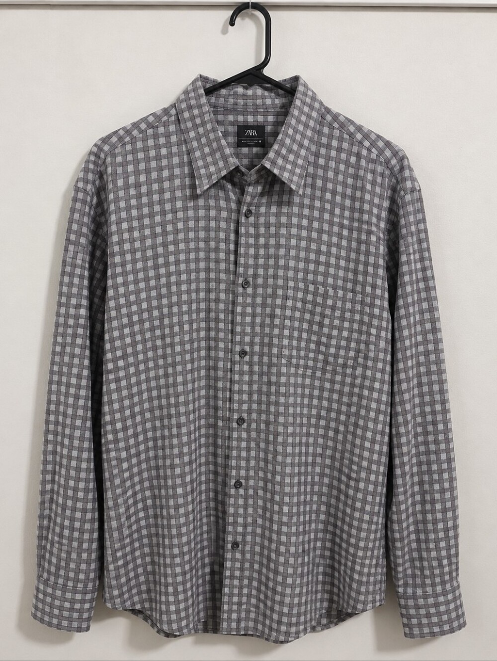 Men's Zata Sport Gray Patterned Button-Down Shirt